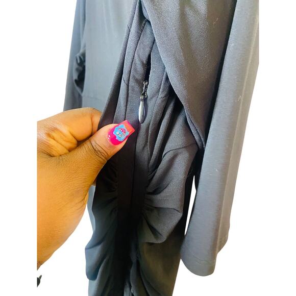 Lane Bryant Womens Dress Cut Out Asymmetrical Neckline Side Zip Black Size 18 - Picture 5 of 7